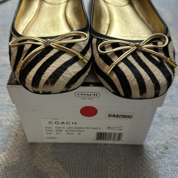 Coach zeabra flats womens 6.5 - Picture 4 of 4